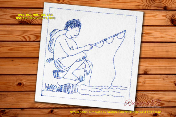 A Boy Fishing at Sunset: Embroidered Apparel Review