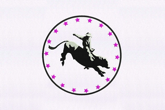 A Bull Riding Cowboy Embroidery Design for Timeless Gifts