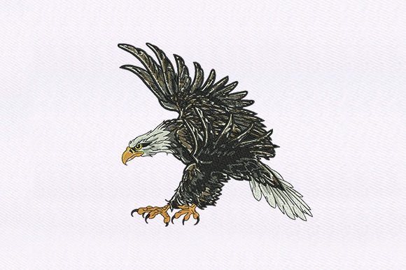A Designer's Review of the Descending Eagle Embroidery File