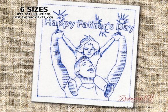A Designer's Review of the Girl Father Day Redwork