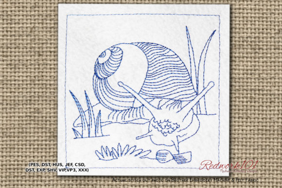 A Review of the Roman Snail Redwork Embroidery Design