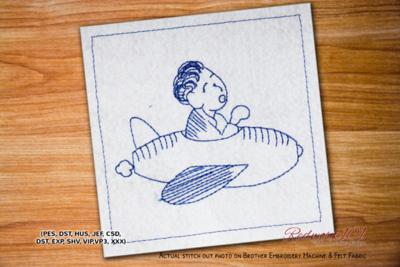 A Vintage Pilot Design for Modern Embroidery Business