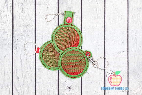 Evaluating the Cricket Balls Key Fob Embroidery Design