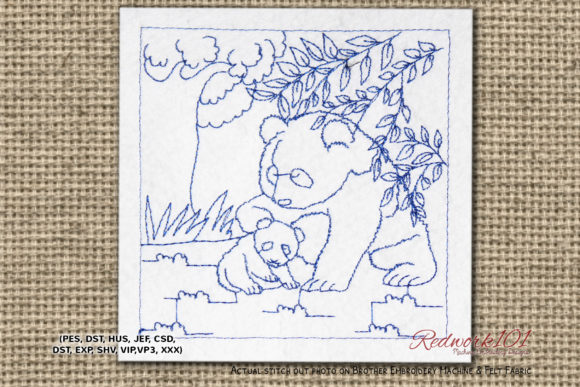Evaluating the Panda with Baby Machine Embroidery Design