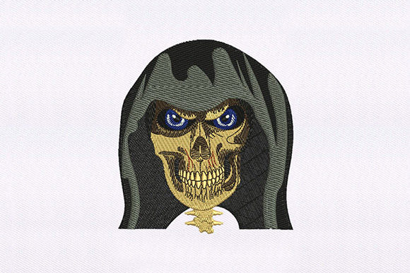 Hooded Skull: A Warmly Handmade Gift Embroidery Design