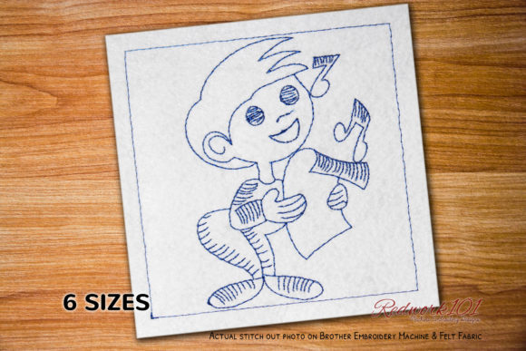 Little Boy Singing Song: A Review for Seasonal Embroidery
