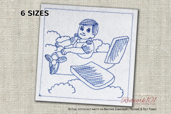 Pilot in Clouds Redwork: A Designer Review for Business Merch