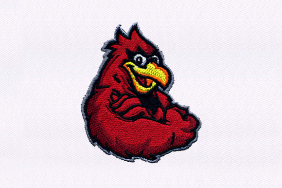 Reviewing Muscular Red Bird Design for Boutique Sweatshirt Embroidery