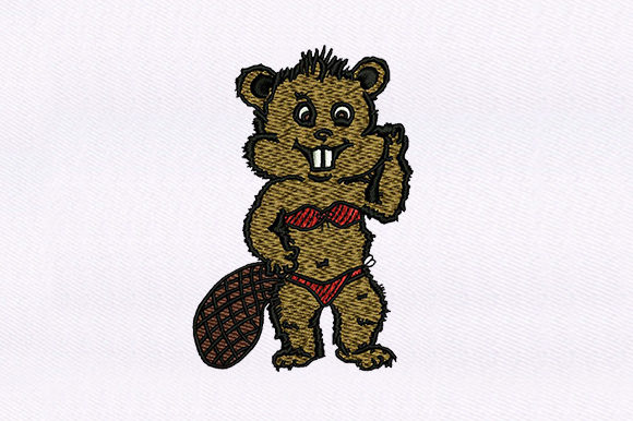 Swimmer Beaver Design: A Holiday Gift Embroidery Review